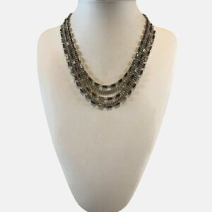 Vintage Nicole Miller Gold Tone Rhinestone Necklace